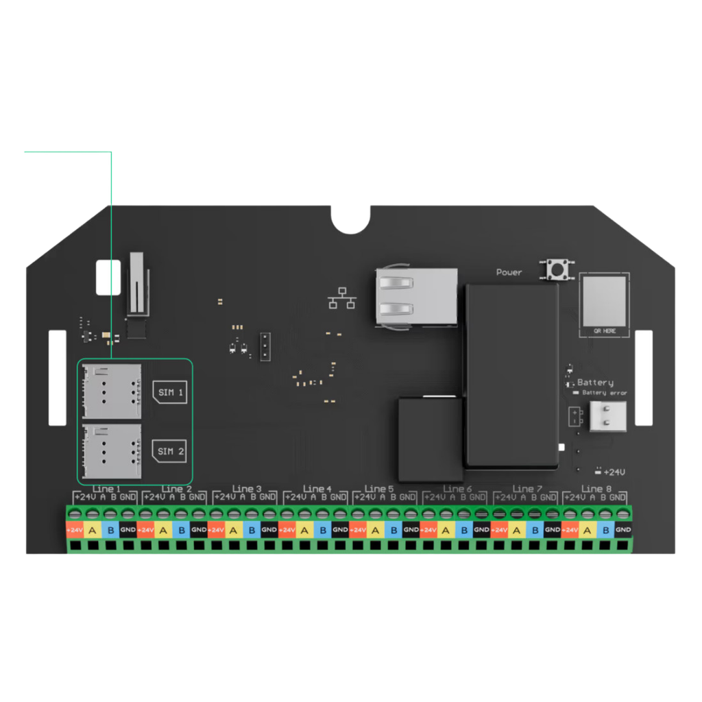 Ajax Superior Hub Hybrid (4G) sans boitier (8EU/ECG) ASP