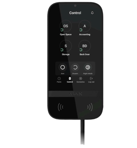 Ajax Superior KeyPad TouchScreen Fibra ASP black